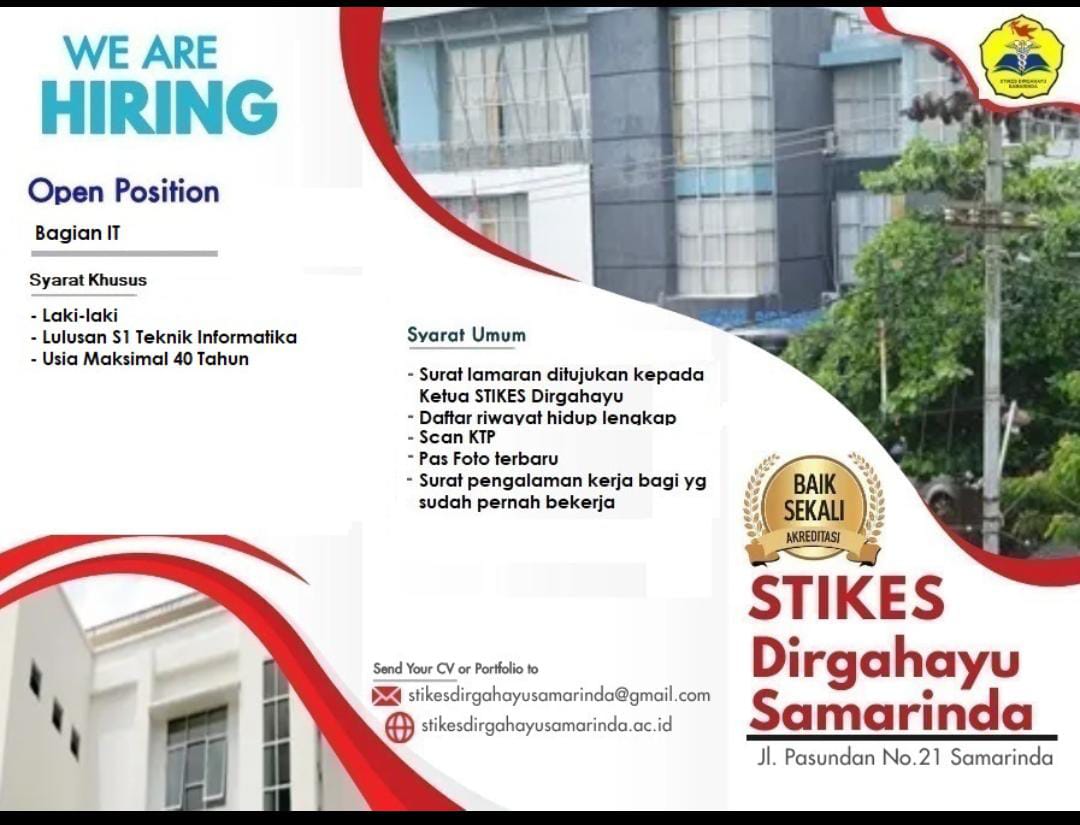 We Are Hiring: STAFF IT