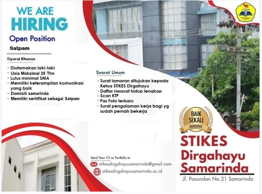 We Are Hiring: Satpam