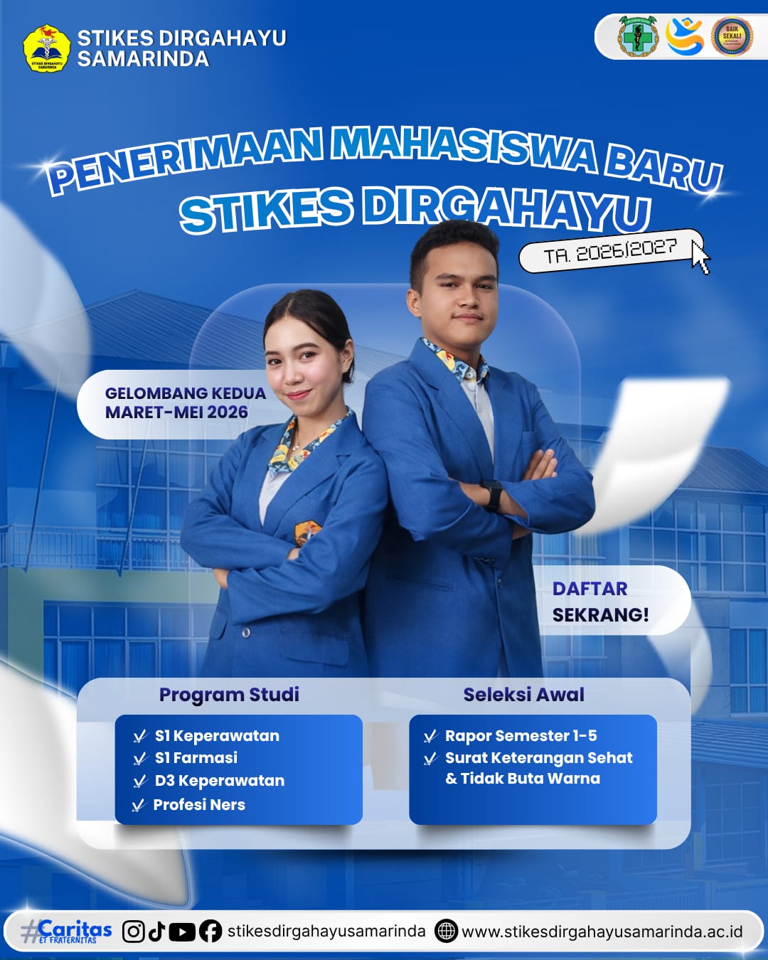 Penerimaan Mahasiswa Baru STIKES Dirgahayu Samarinda Gelombang Kedua