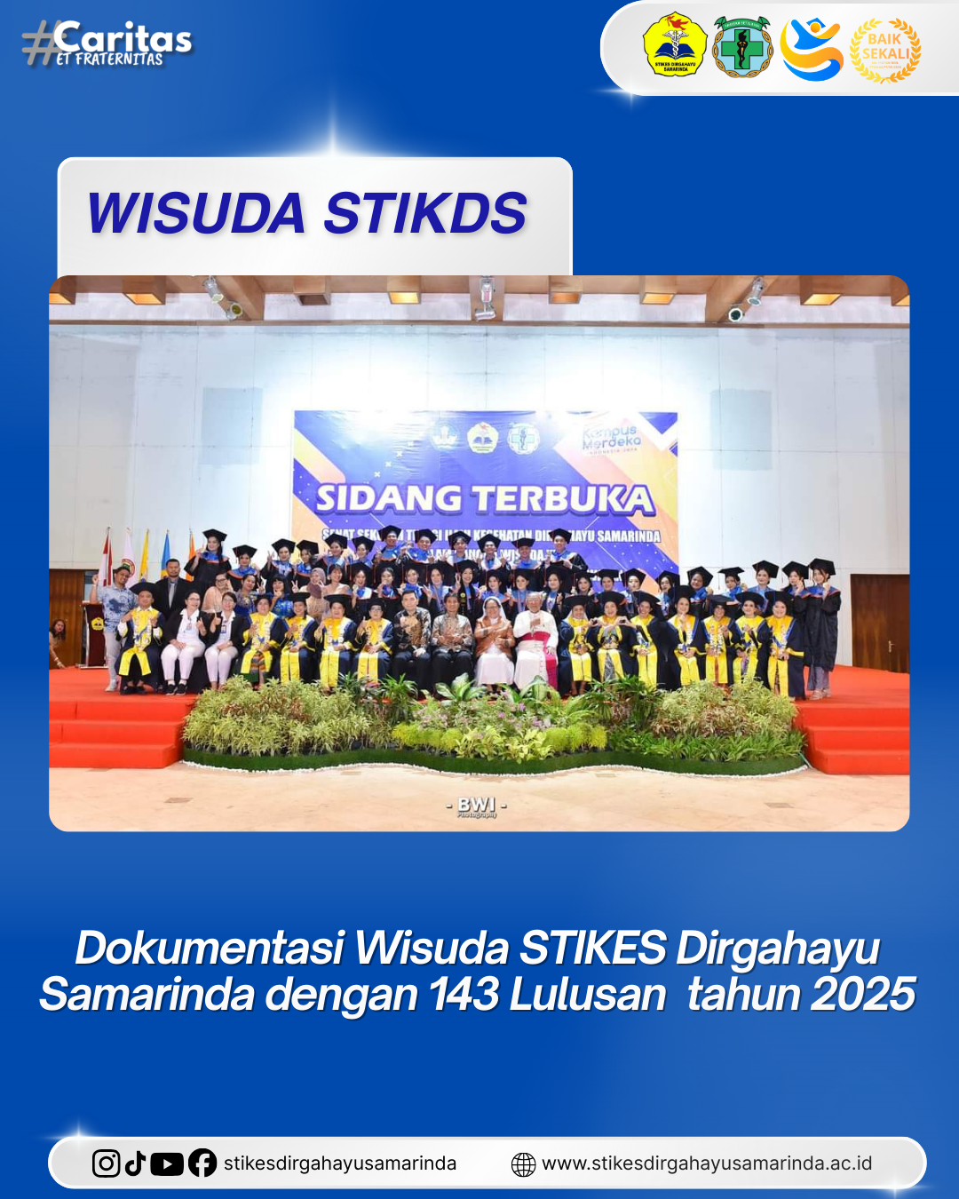 Cetak 143 Tenaga Kesehatan Baru, STIKES Dirgahayu Sukses Selenggarakan Wisuda